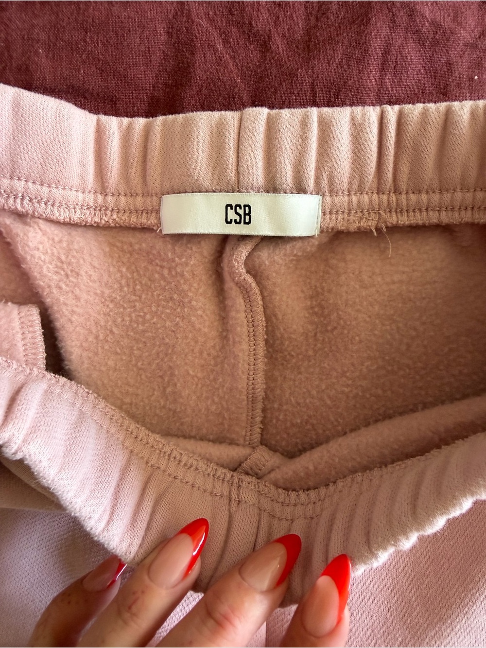 CSB Fleece Sweat Shorts Dusty Pink size Medium - Picture 4 of 6